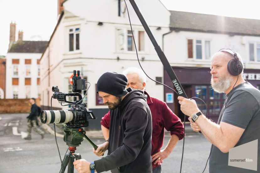 Film crew in action