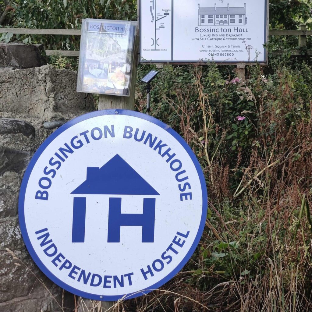 Bossington Bunkhouse sign