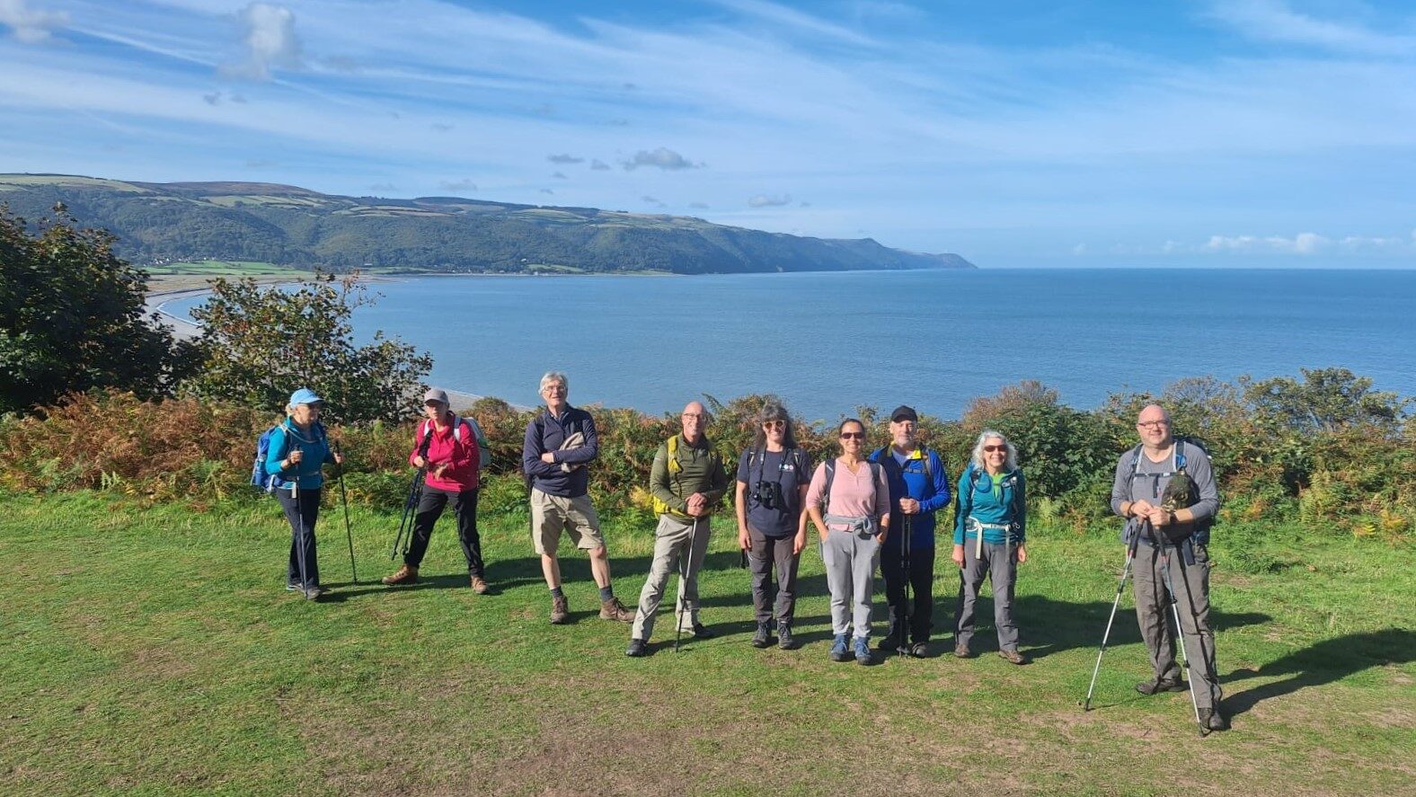Hikers on Exmoor during the 80 Miles in Eight Days Challenge Walk