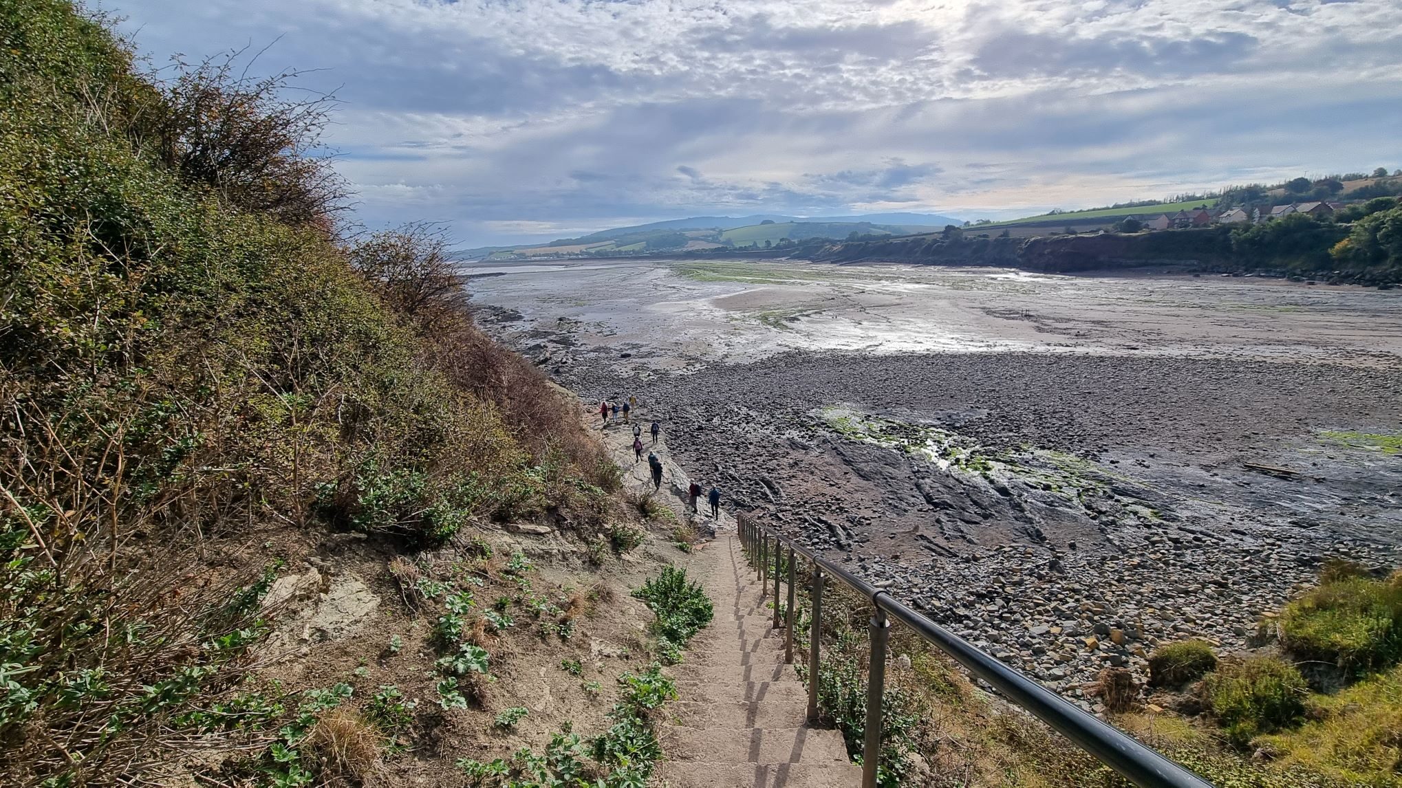 Hikers at Helwell Bay during the 80 Miles in Eight Days Challenge Walk