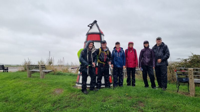 Hikers in Combwich during the 80 Miles in Eight Days Walking Challenge